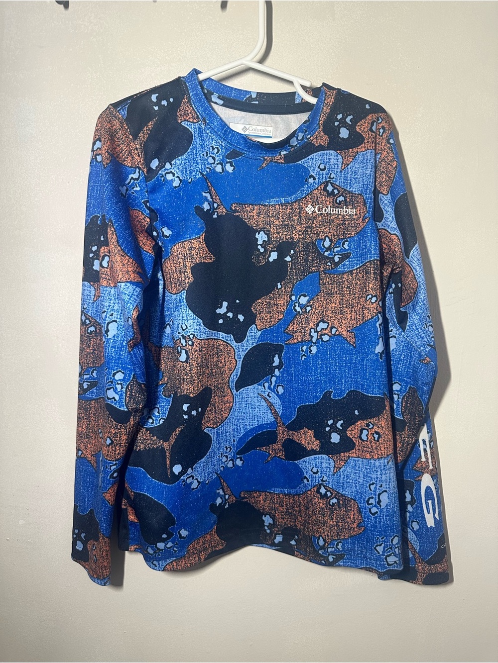 Columbia Blue Printed Crewneck Shirt